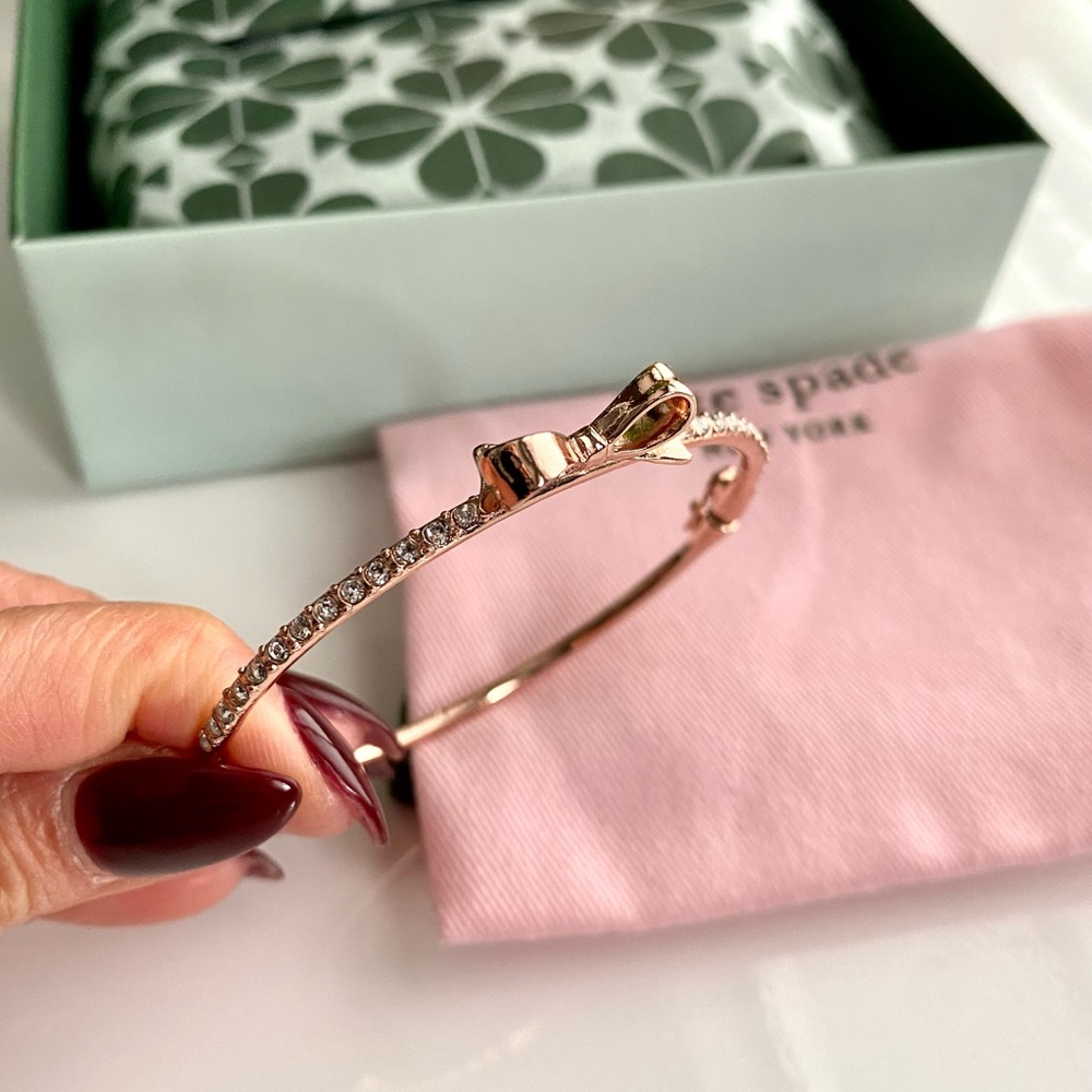 Kate Spade Rose Gold Bangle holiday Christmas designer jewelry bracelet gift